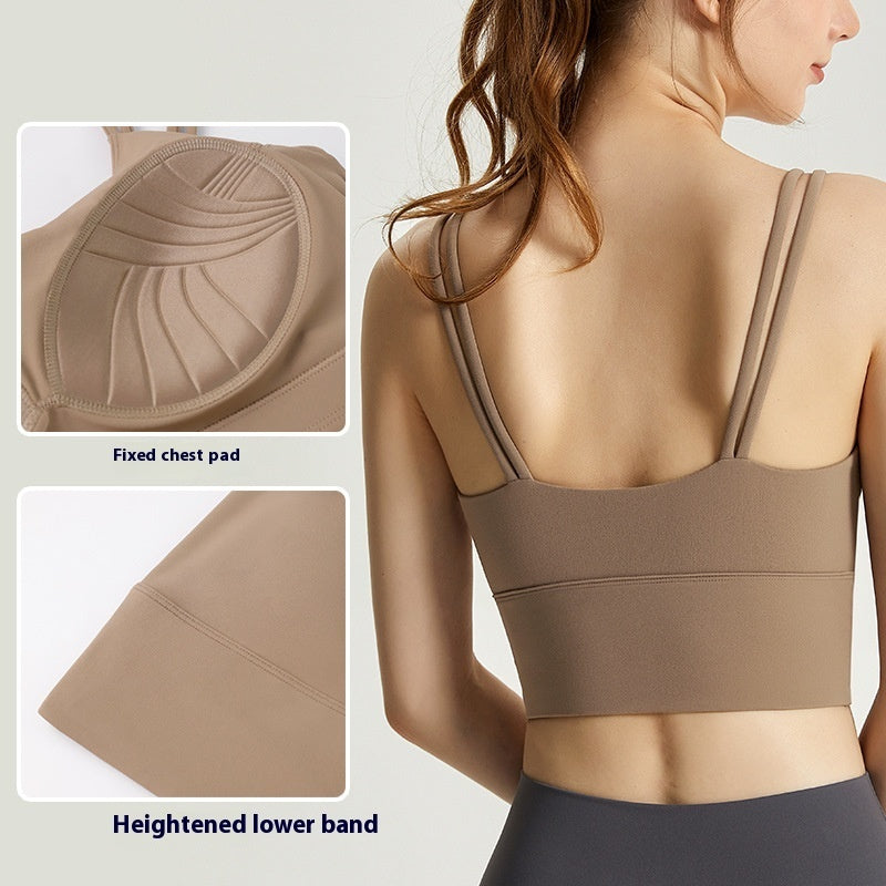 Women's Solid Color Minimalist Thin Shoulder Strap Sports Vest