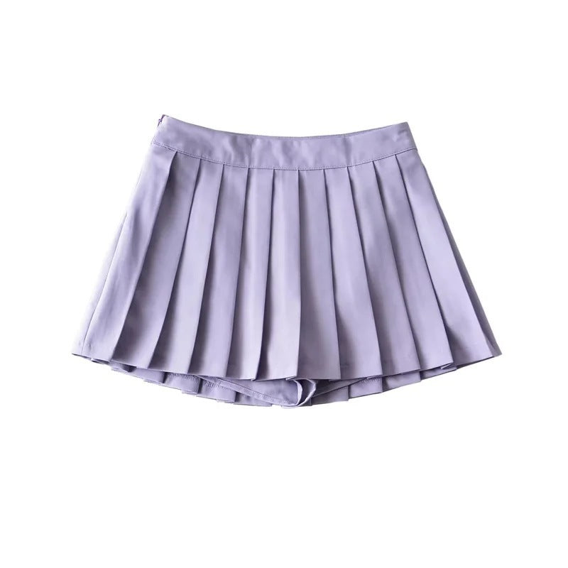 Summer women's pleated skirt, Korean high waisted suit, hanging anti exposure A-line skirt