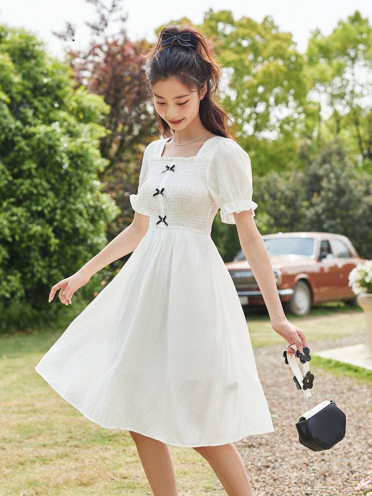 Fairy Skirt Summer White Gentle Waist Skirt Women's Clothing