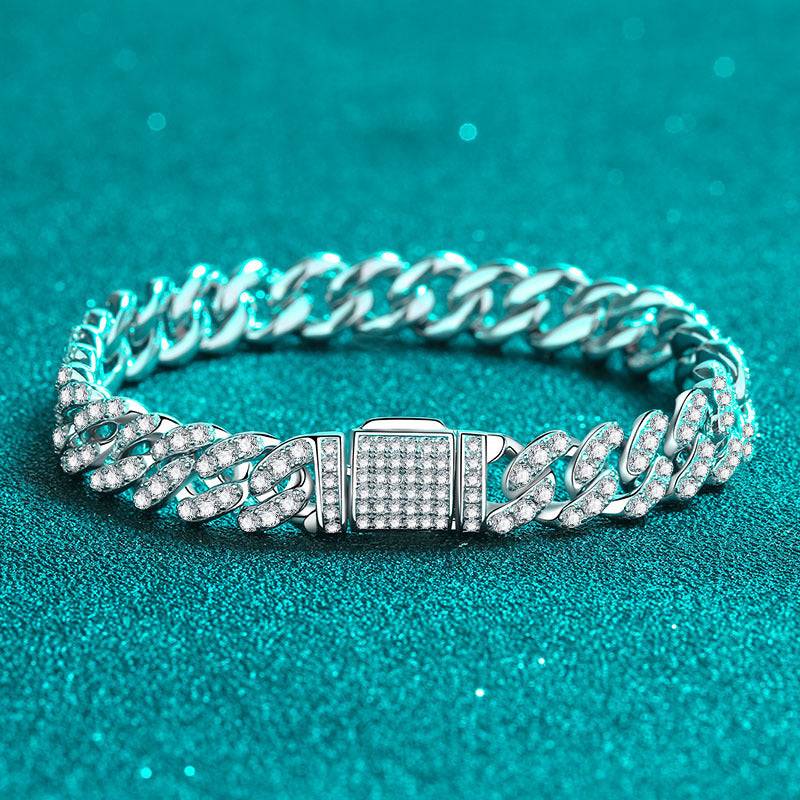 Cuban Link Chain Moissanite Bracelet