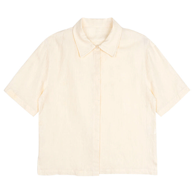 Women's French Minority Texture Pure Linen Shirt