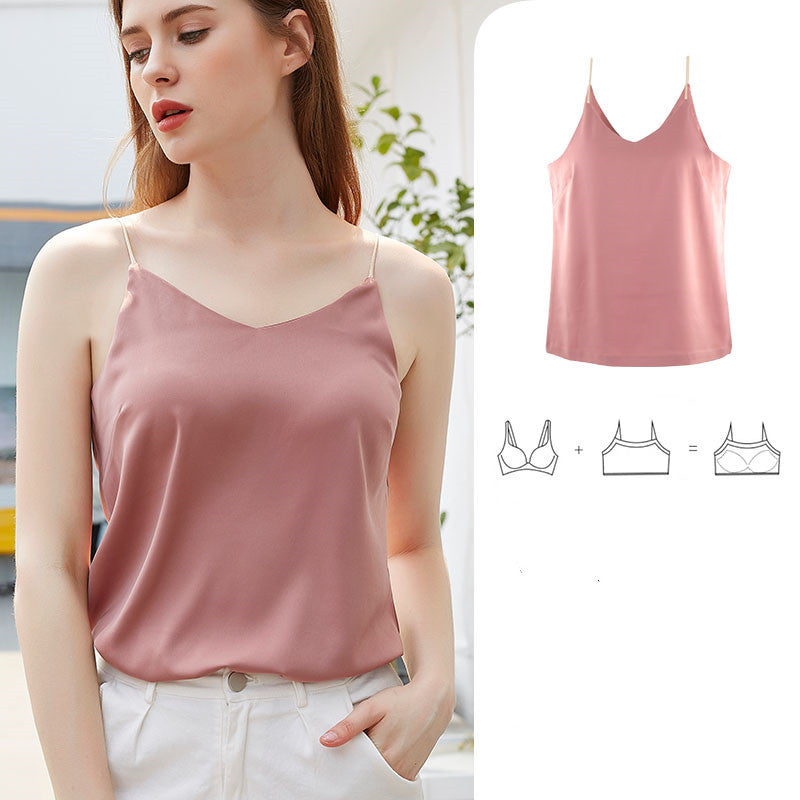 Women's silky camisole vest