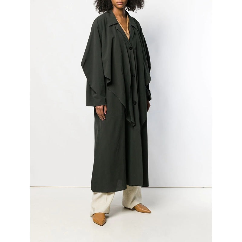 Lapel trench coat