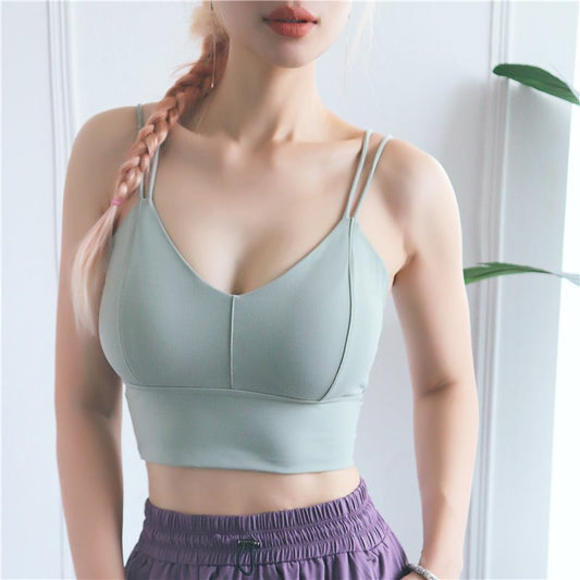 Double sling yoga sports bra