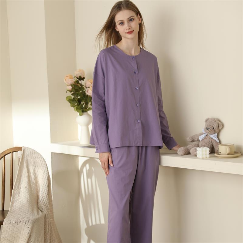 Women's Korean-style Pajamas Simple Style Cute Sweet Long Sleeve