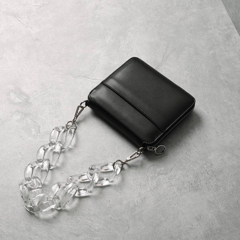 Acrylic transparent chain portable crossbody ladies square bag