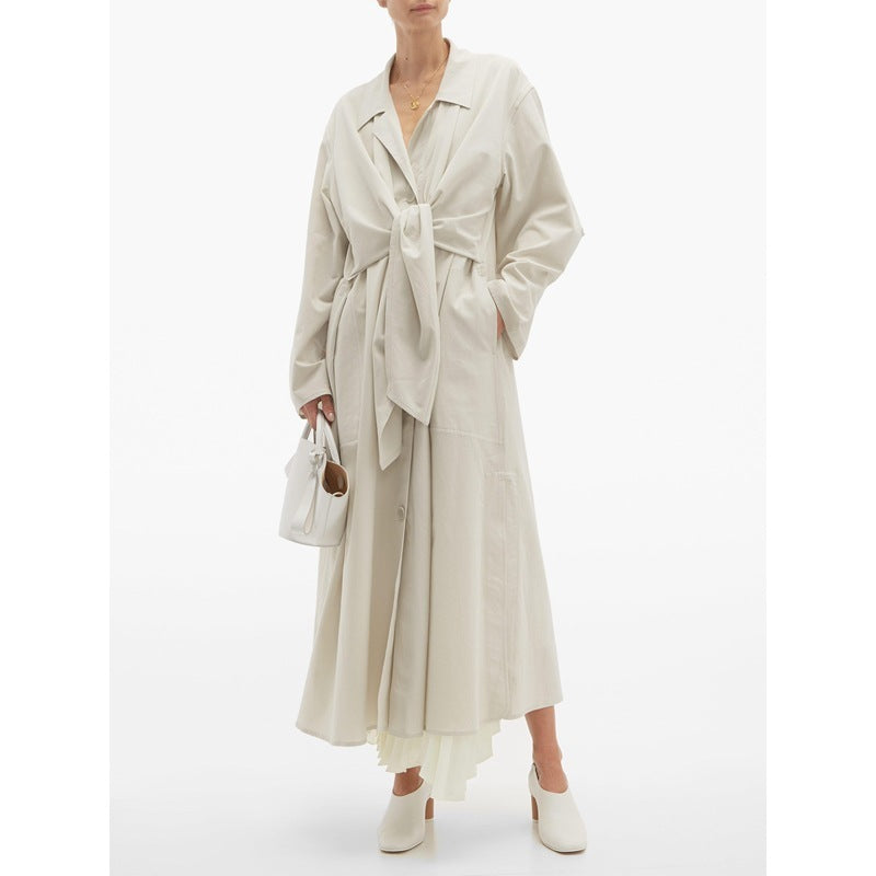 Lapel trench coat