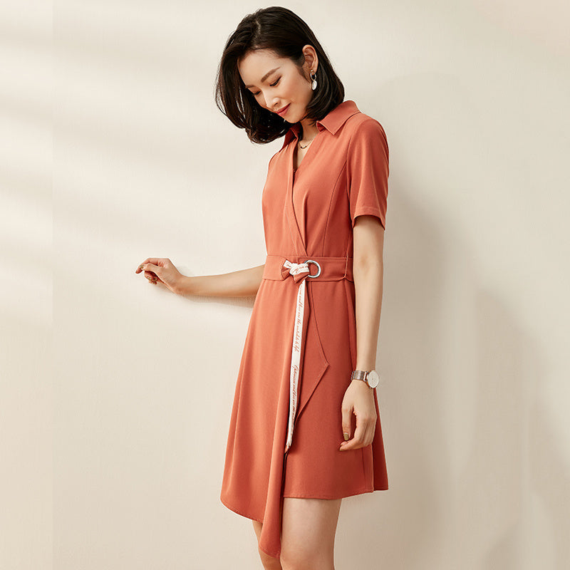 v-neck shirt dress