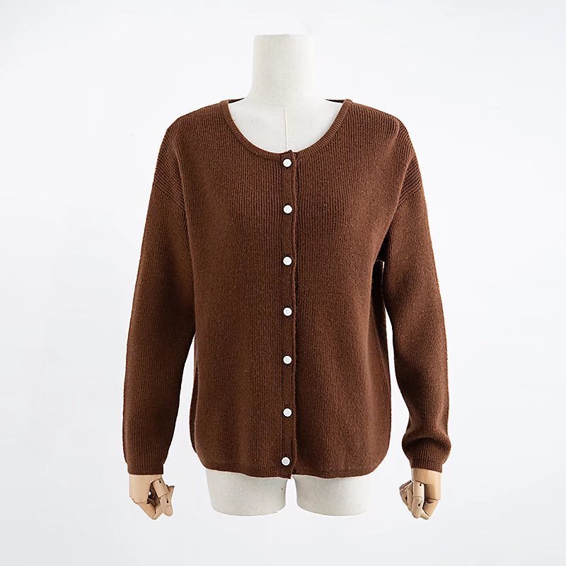 Fashion Single-breasted Knitted Cardigan For Women