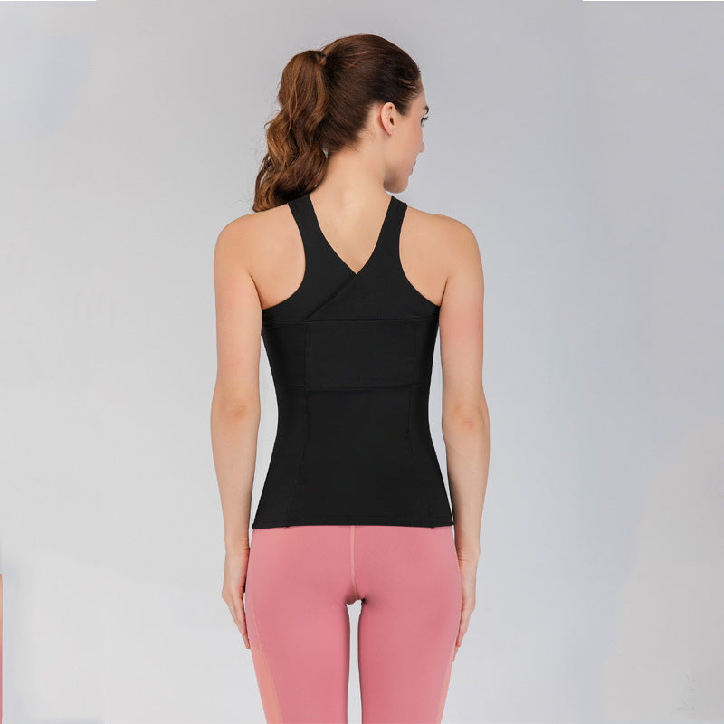 Beautiful back cross fitness sports top