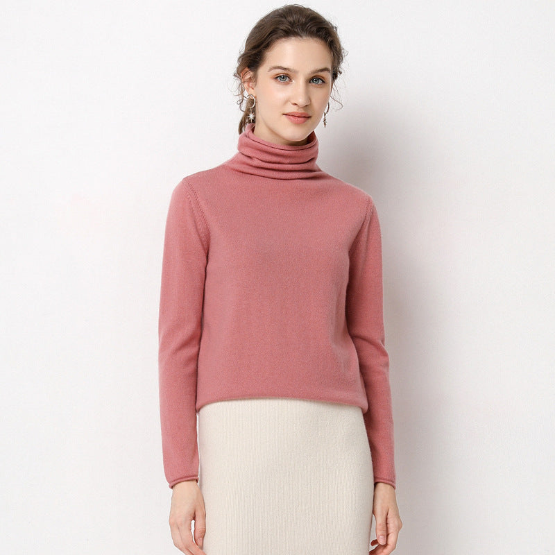 Pile-neck Sweater in Autumn and Winter With a High-neck Sweater