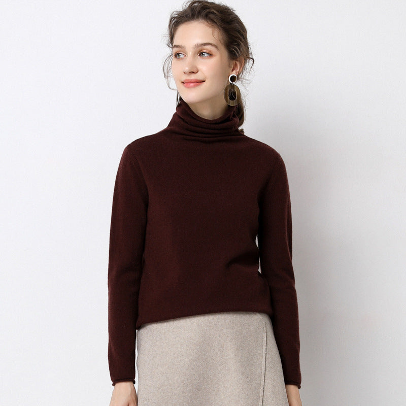 Pile-neck Sweater in Autumn and Winter With a High-neck Sweater