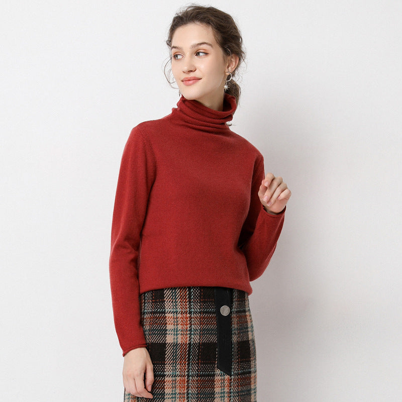 Pile-neck Sweater in Autumn and Winter With a High-neck Sweater