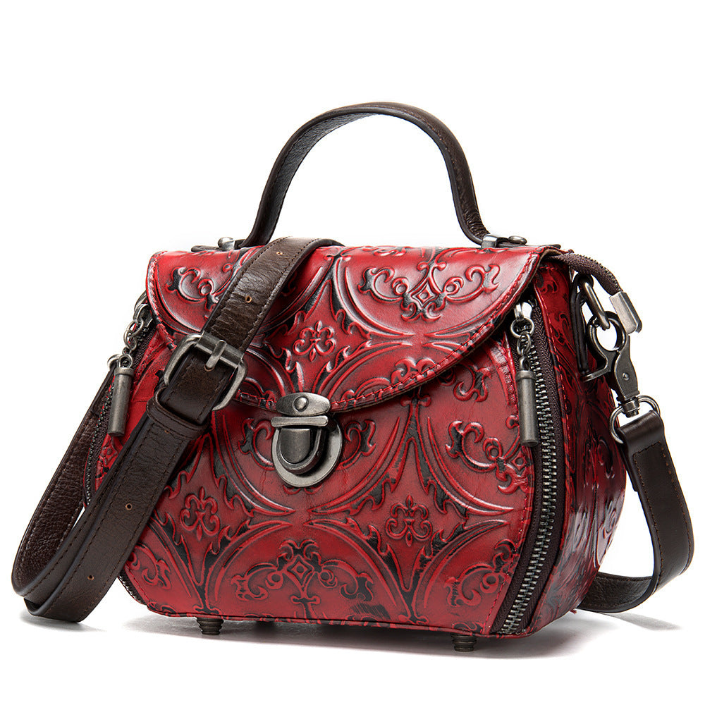 New Embossed Leather Ladies Shoulder Bag