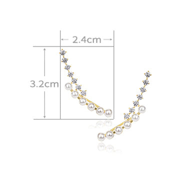 Niche Design Light Luxury Temperament Goddess Artificial Pearl Earrings