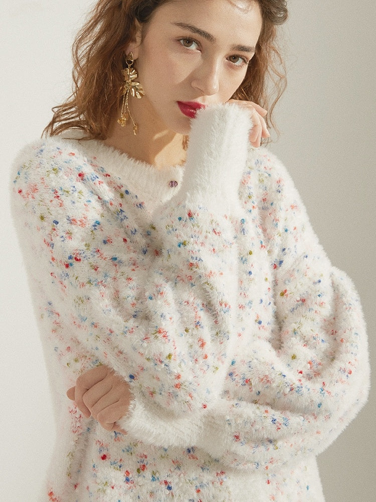 Sweater Girl Cute Sweet Retro Gentle Lazy Wind Plus Velvet Thickening