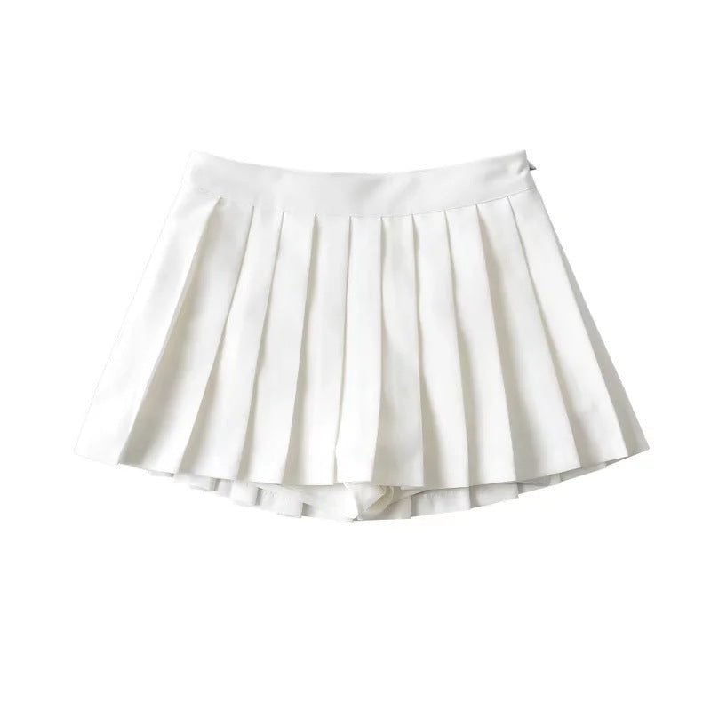 Summer women's pleated skirt, Korean high waisted suit, hanging anti exposure A-line skirt