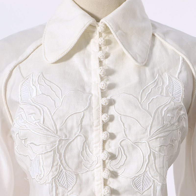 Lace Embroidered Shirt