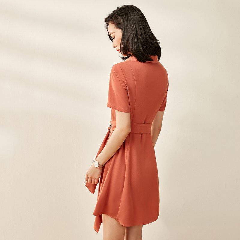 v-neck shirt dress