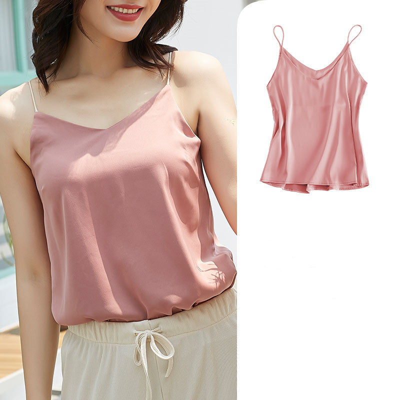 Women's silky camisole vest