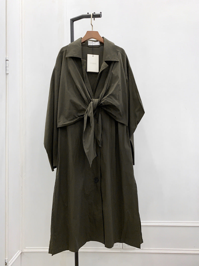 Lapel trench coat