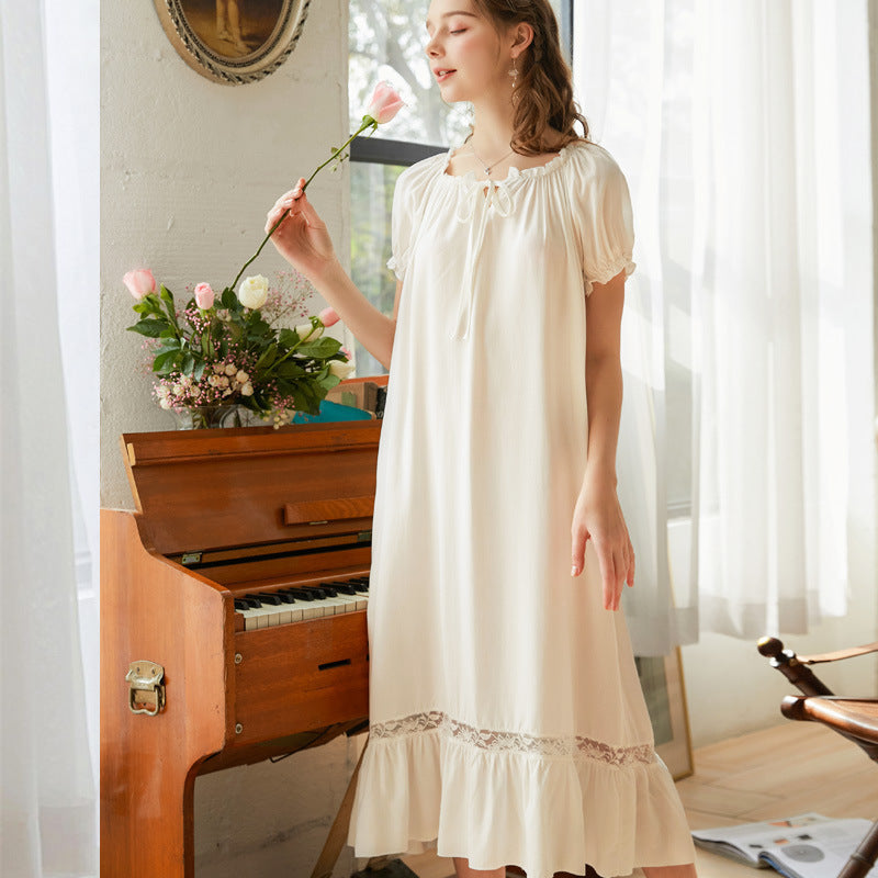 New Cotton Women's Summer Dress Loose And Cute Pajamas Home