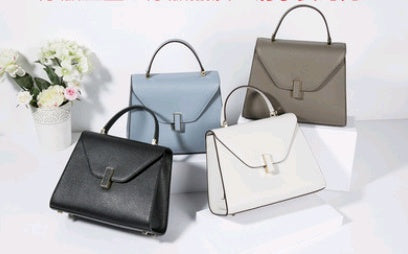 spring and summer new simple portable handbag leather bag shoulder Messenger bag