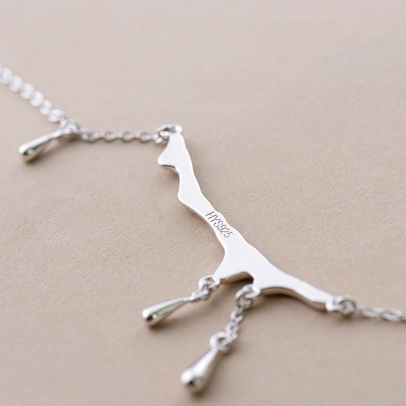 Falling Rain Hurt Sterling Silver Necklace