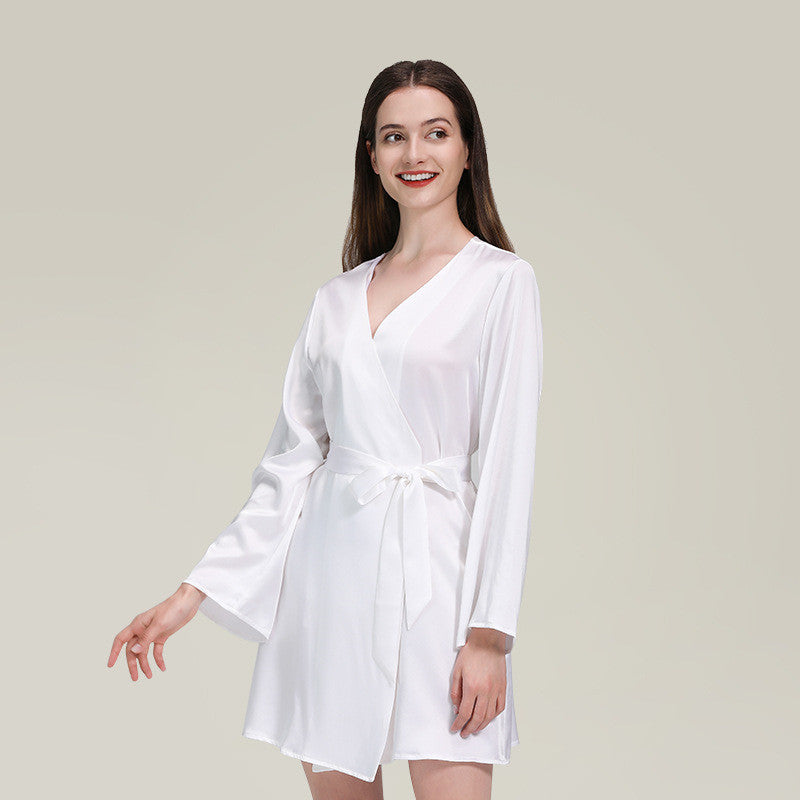 Waist-waisted Silk Dress Cross-border Ladies Nightdress Pajamas Home Service