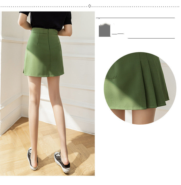 Anti-glare A-line Short  Fashion Skirt