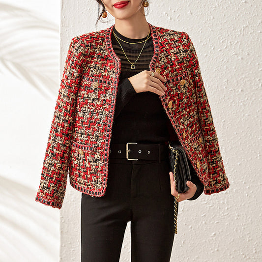 Celebrity Red Celebrity Xiaoxiang Tweed Short Jacket