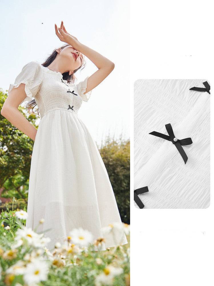 Fairy Skirt Summer White Gentle Waist Skirt Women's Clothing