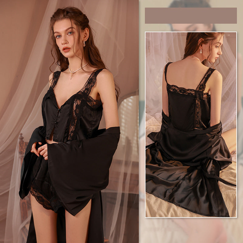 Women's Home Wear Pajamas Dress Pure Desire To Tempt Fat Mm