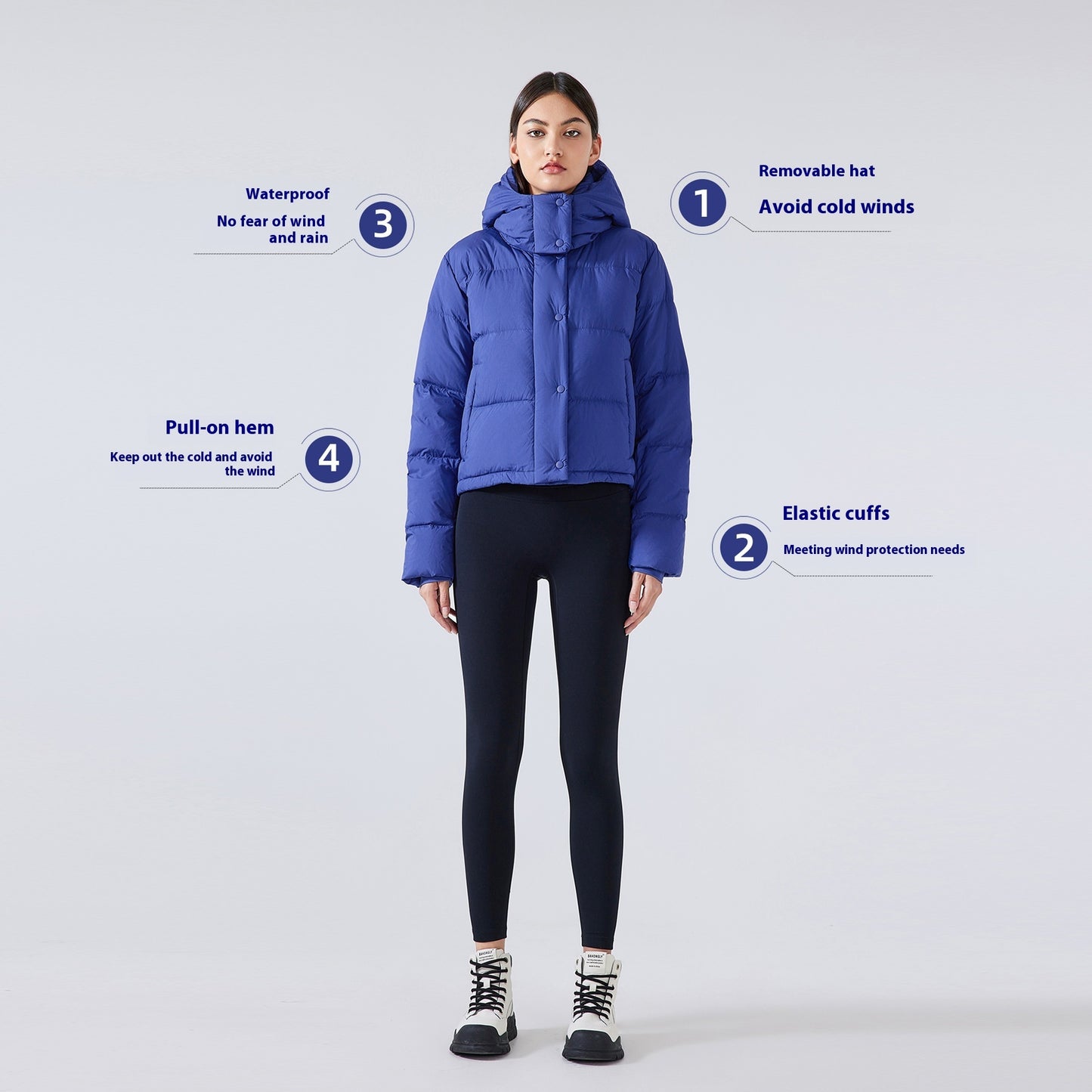 Winter Detachable Hooded High-end Down Jacket