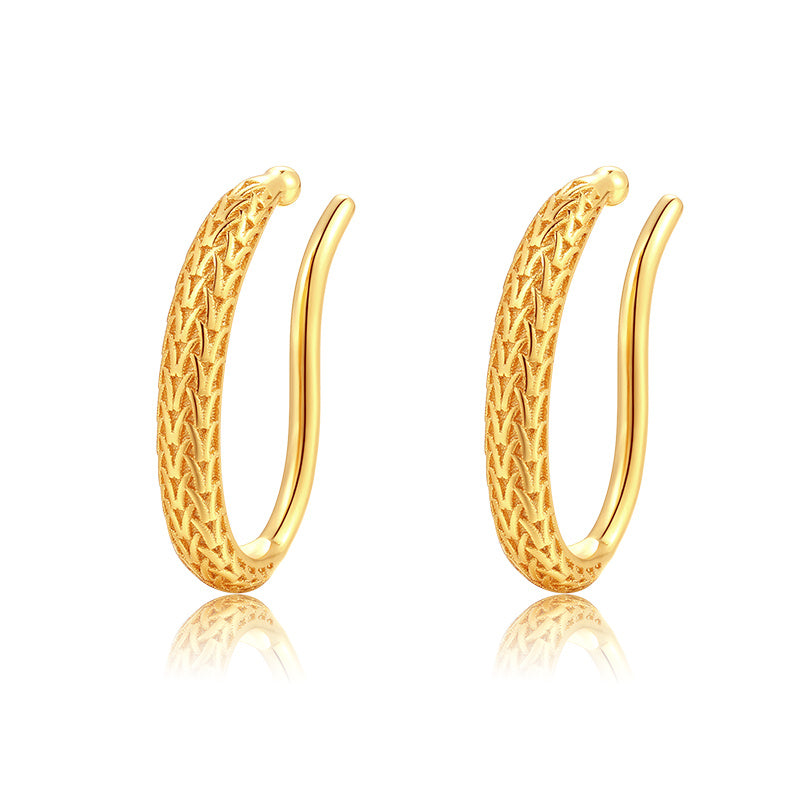 Feminine exaggerated cool earrings that can be looped