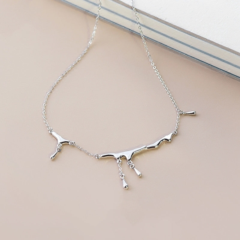 Falling Rain Hurt Sterling Silver Necklace