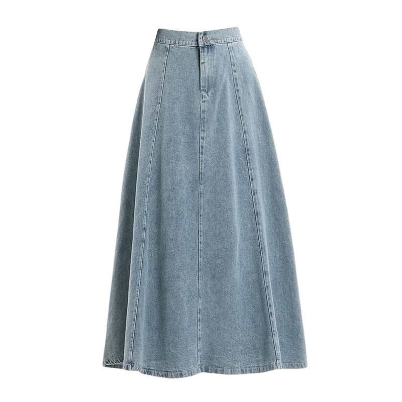 Elegance Retro Denim Skirt For Women