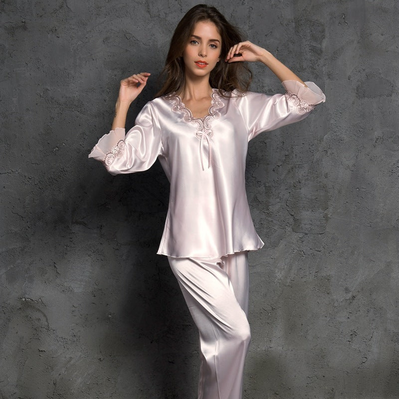 Sexy silk pajamas