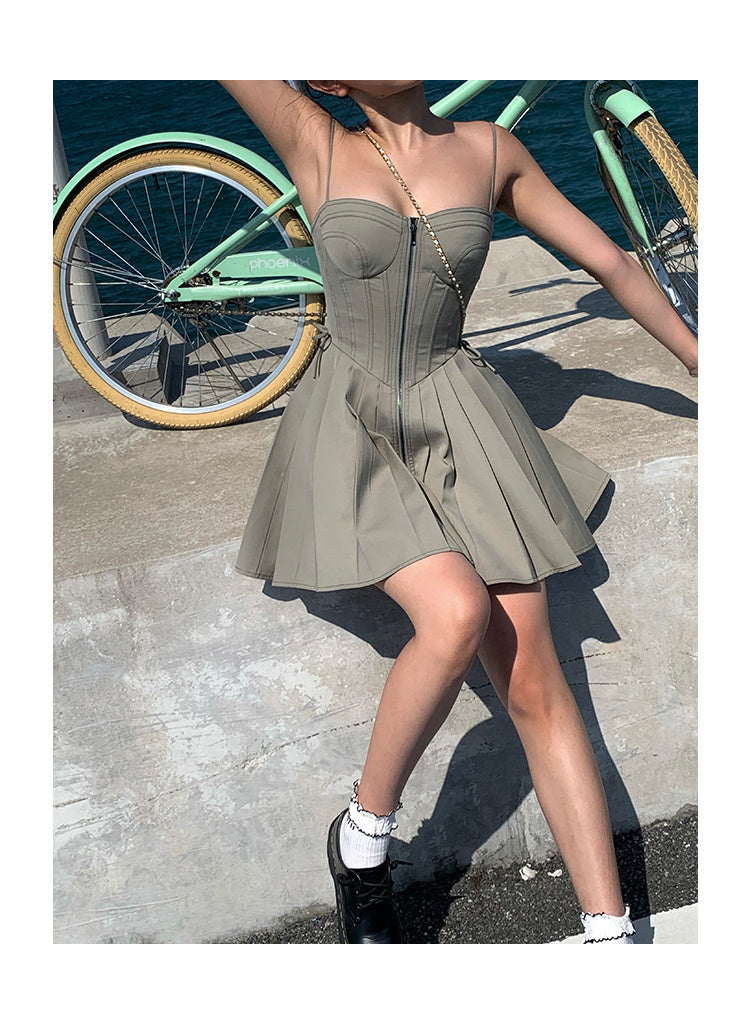 Matcha Brownie A- Line Sling Dress