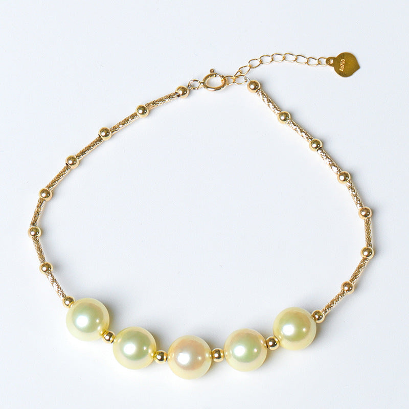 New European and American Light Gold Pearl Bracelet