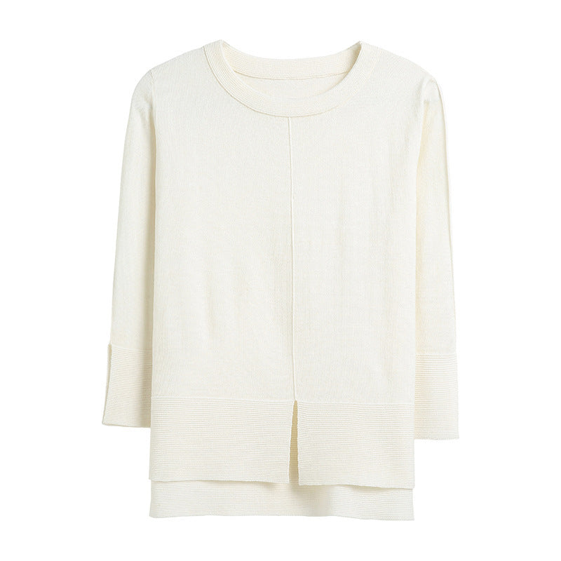 Women's New Irregular Top Thin Knitted Sweater