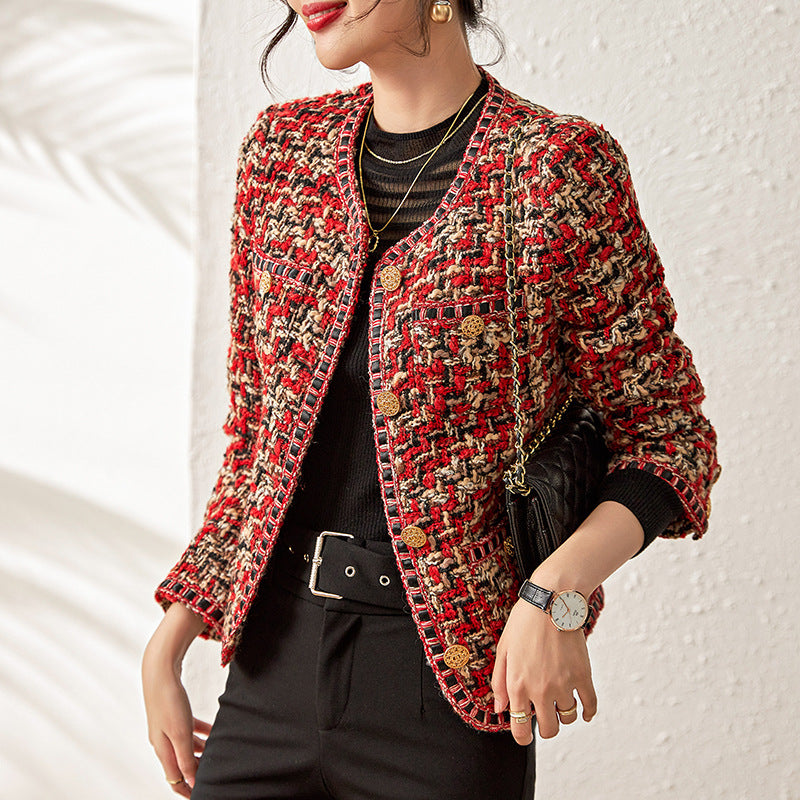 Celebrity Red Celebrity Xiaoxiang Tweed Short Jacket