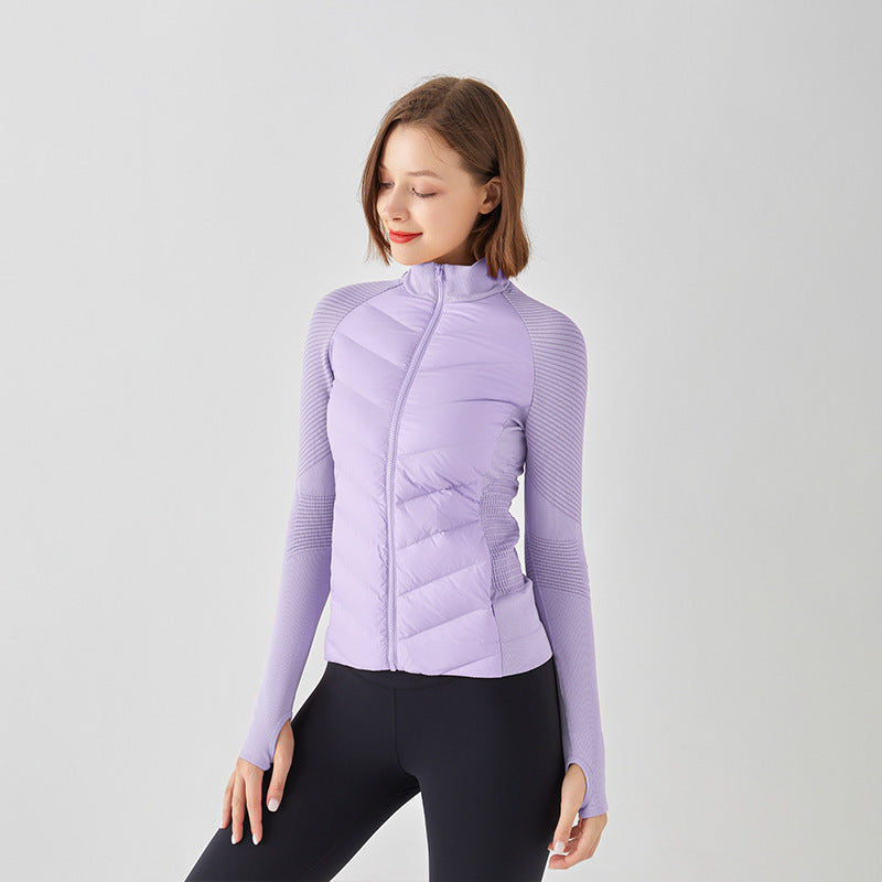 Yoga exercise down jacket for women: