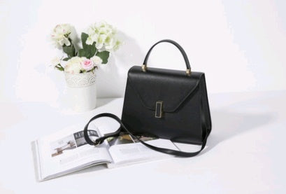 spring and summer new simple portable handbag leather bag shoulder Messenger bag