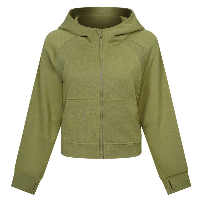 Autumn and Winter Women's Sports Fitness Running Sweatshirt Jacket