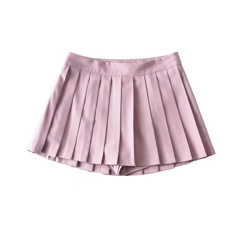 Summer women's pleated skirt, Korean high waisted suit, hanging anti exposure A-line skirt