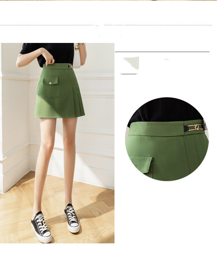 Anti-glare A-line Short  Fashion Skirt