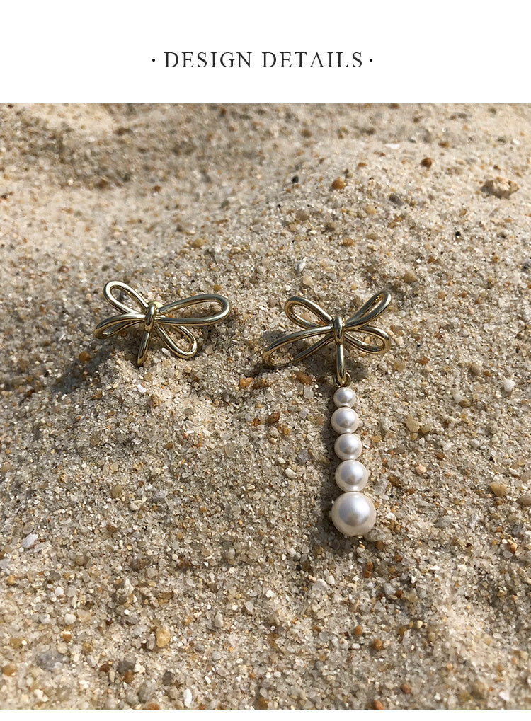 Women's Summer Butterfly Pearl Earrings