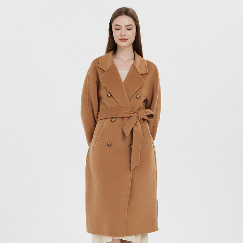 Reversible Cashmere Coat Women's Mid-length