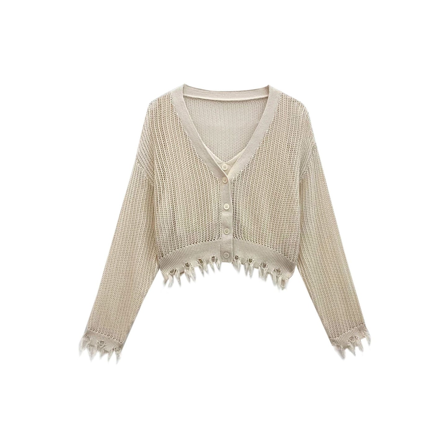 Women's Knitwear Outer Wear Knitted Cardigan Top